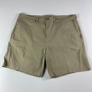 Mack Weldon Shorts Mens 36 Tan Brown Radius Flex Elastic Waistband